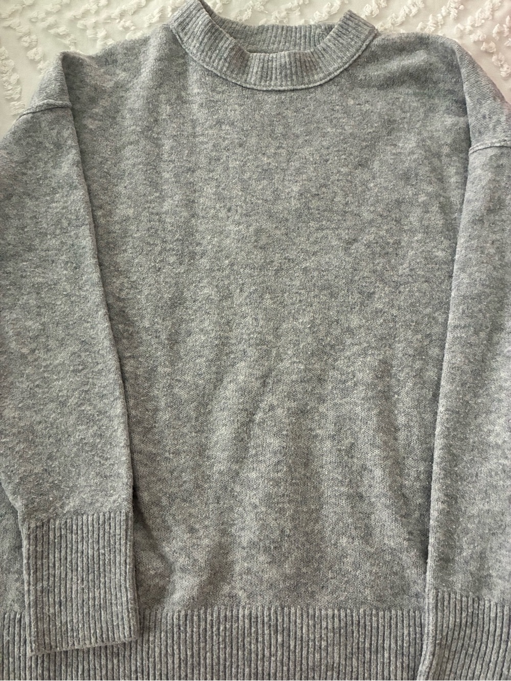 aerie Women's Heather Gray Crewneck Sweater